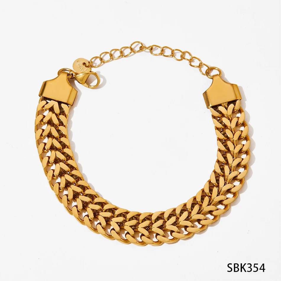 Brazalete de acero inoxidable con baño electrochapado, estilo sencillo, duradero y elegante para uso diario y ocasiones especiales.