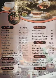 Chaa Te Yaari menu 1