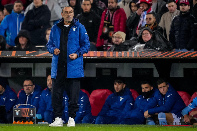 Honteux : des supporters de Feyenoord ont jeté...des poches d'urine sur Maurizio Sarri, le coach de la Lazio 