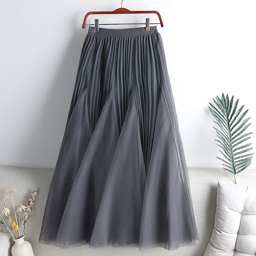 Title 5, Solid Pleated Fairy Gauze Skirt for an ethereal...