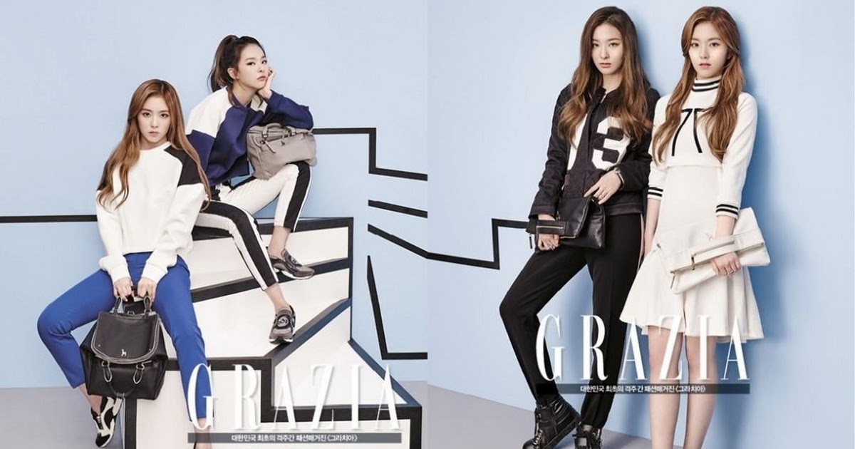 Red Velvet shows off their stylish flair as the models of Black Martine  Sitbon for GRAZIA