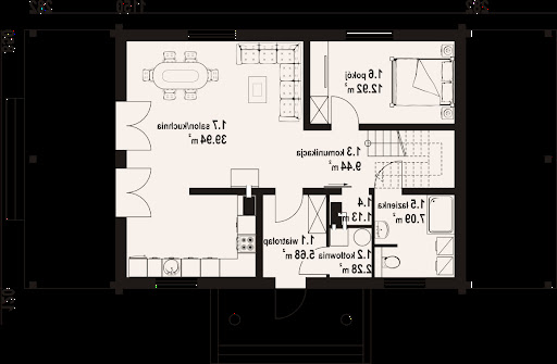 Chmielniki małe dw 21 - Rzut parteru