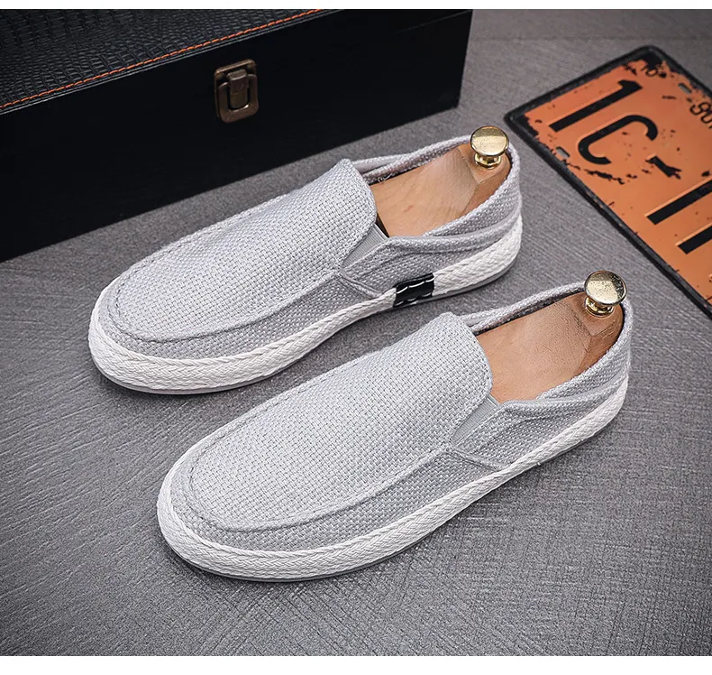 Title 8, Scarpe da uomo Lofter casual in tela di lino, s...