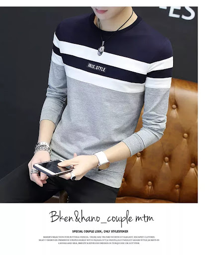 Title 2, Korean version slim round neck upper garment
