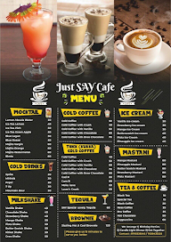Just Say Cafe menu 2