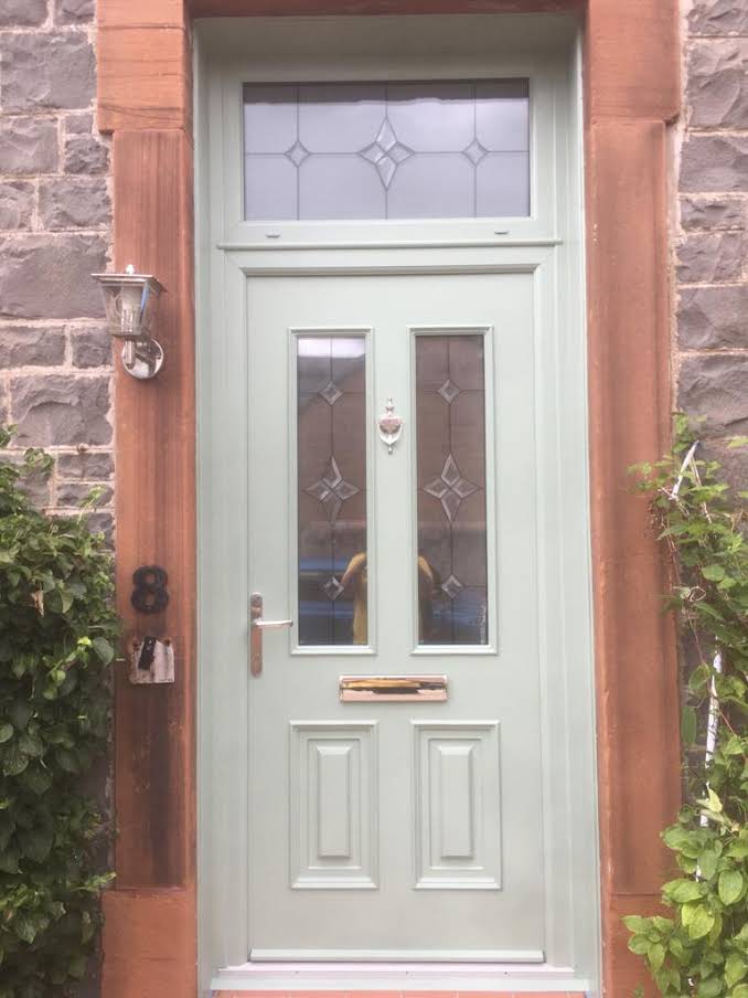 Palermo composite door and matching fan light