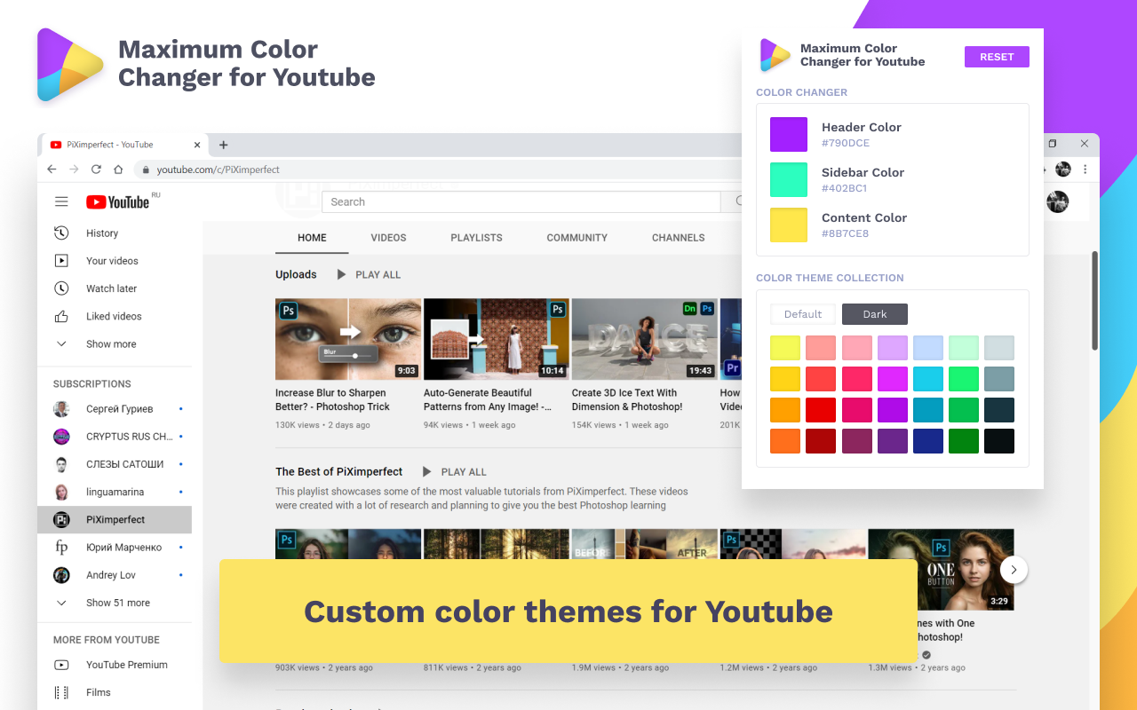 Maximum Color Changer for Youtube Preview image 1