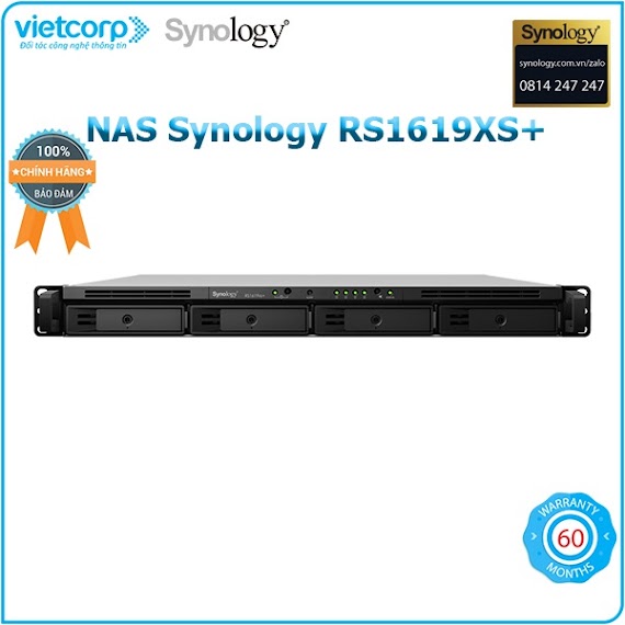 Thiết Bị Lưu Trữ Mạng Nas Synology Rs1619Xs+ - Hàng Chính Hãng