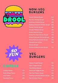 Drool- Burgers, Wings and Fries. menu 1