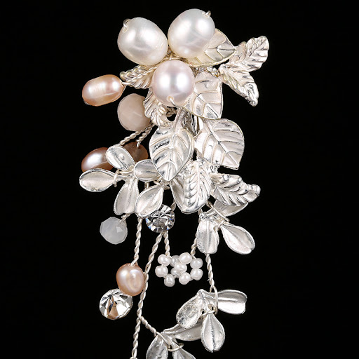 Title 1, Handmade Freshwater Pearl Earrings with Leaves,...