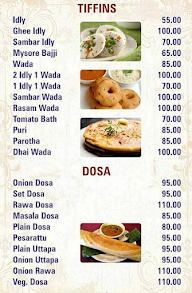Hotel Sri Raghavendra menu 1