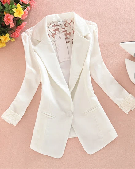 2024 New Women's Blazers Notched Collar Business Suits Fe... - 3