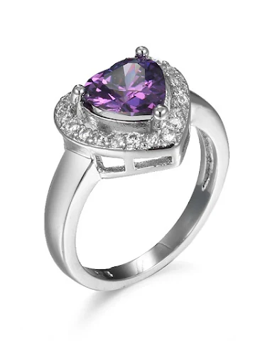 Bague Cœur en Cristal Classique Exp - 0