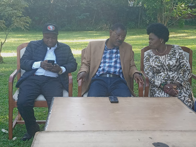 Kiminini MP Chris Wamalwa, Bungoma Senator Moses Wetang'ula and Bungoma Woman Representative Catherine Wambilianga