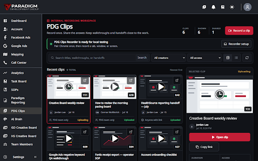 PDG Clips Recorder screenshot 1