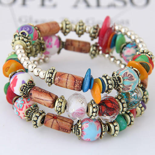 Title 4, Shell Terracotta Multi-layer Winding Bracelet, ...