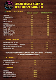 Amar Dairy Cafe & Ice-cream Parlour menu 8