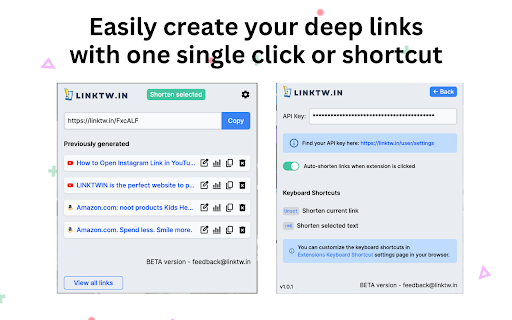 Deep Link URL Shortener: LinkTw.in