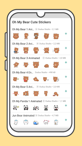 Screenshot Oh My Bear Cute Stickers