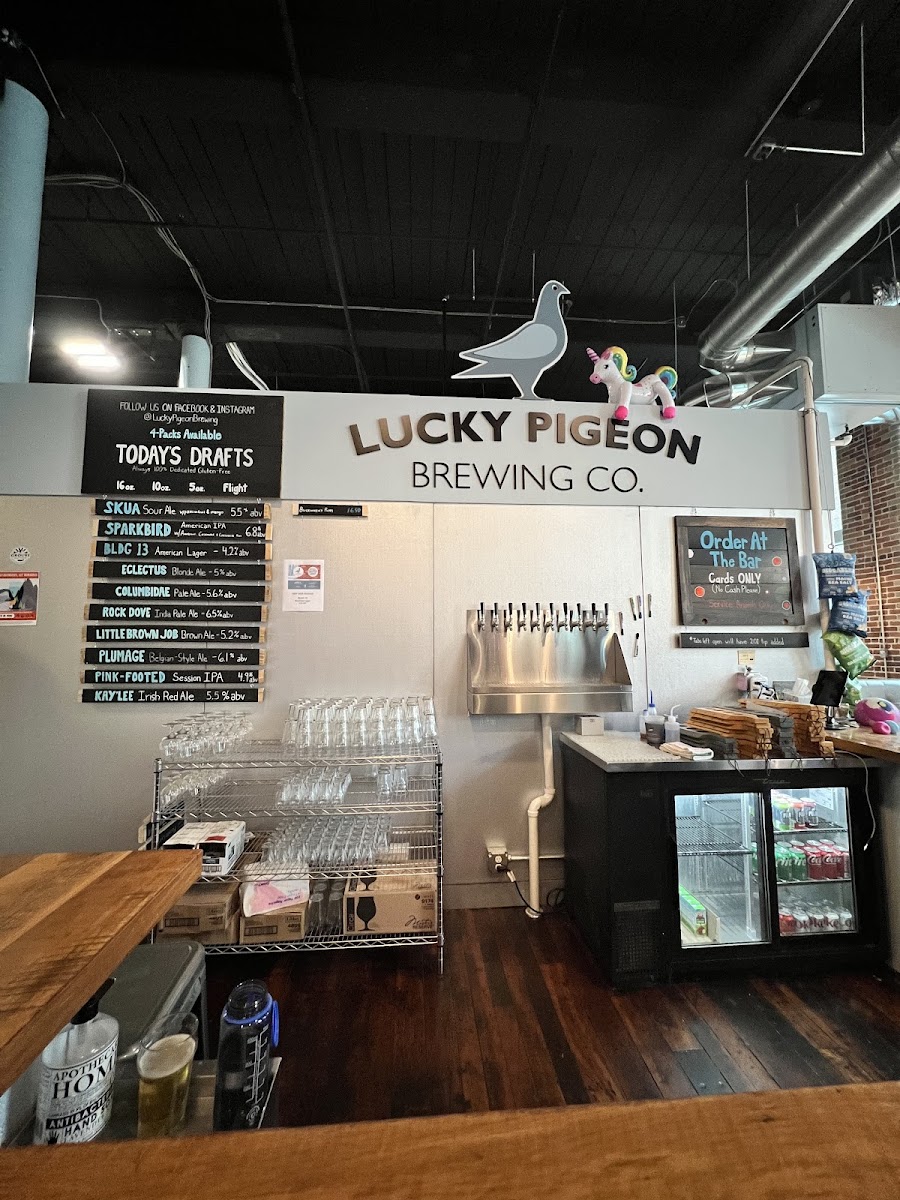 Gluten-Free at Lucky Pigeon Brewing Co.