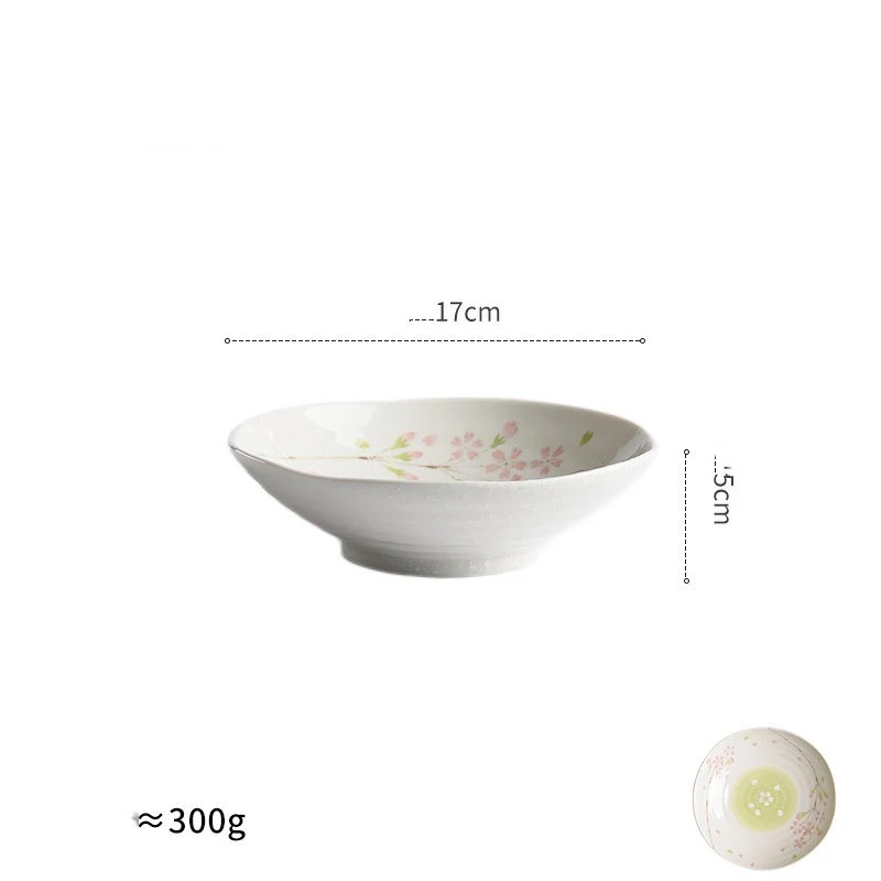 Household ceramic tableware set for salads, soups, noodle bowls, dessert fruit plates. Elegant dishes and bowls perfect 