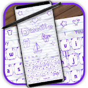 Cute Doodle Cartoons keyboard Theme  Icon