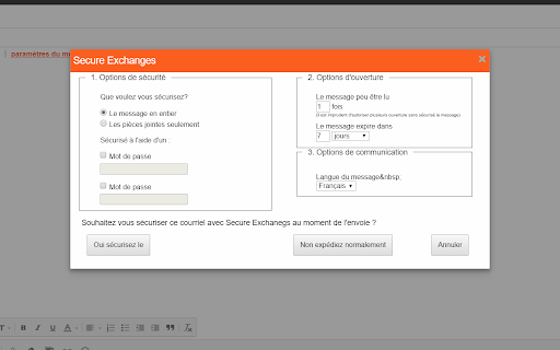 Secure Exchanges for Gmail