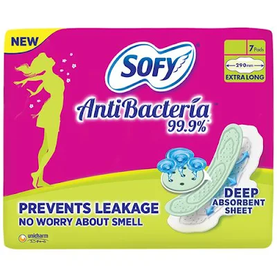 Sofy Bodyfit Antibacteria Pads - Extra Long - 7 pad