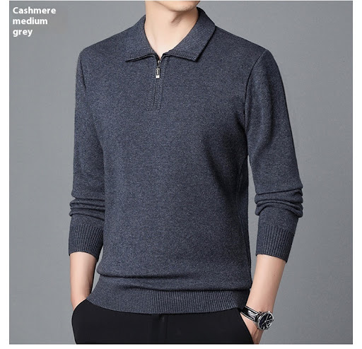 Title 12, Mens 100% Wool T-shirt Trendy Long Sleeve Lape...