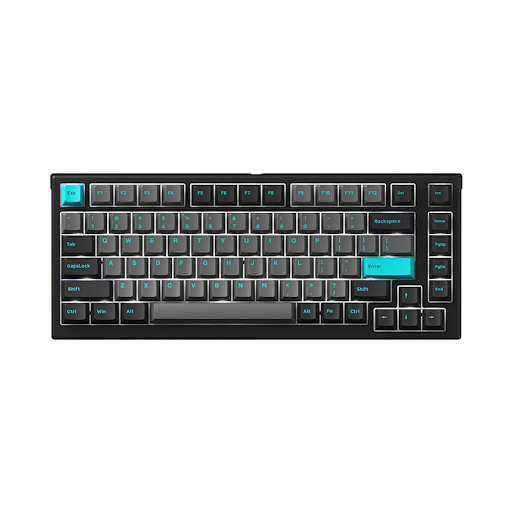 Bàn phím cơ có dây AKKO MonsGeek MG75 Black & Cyan (AKKO switch v3 - Cream Blue)