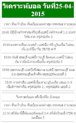 วิเคราะห์บอลวันนี้