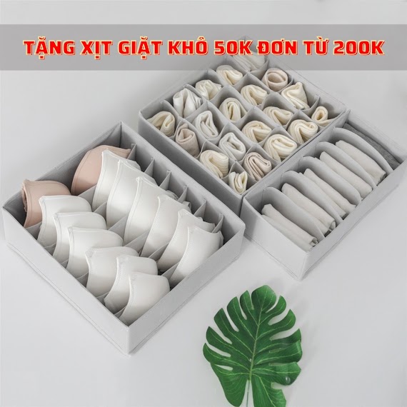 Hộp Vải Đựng Tất, Vớ, Giỏ Vải Đựng Áo Lót, Đồ Lót Gấp Gọn