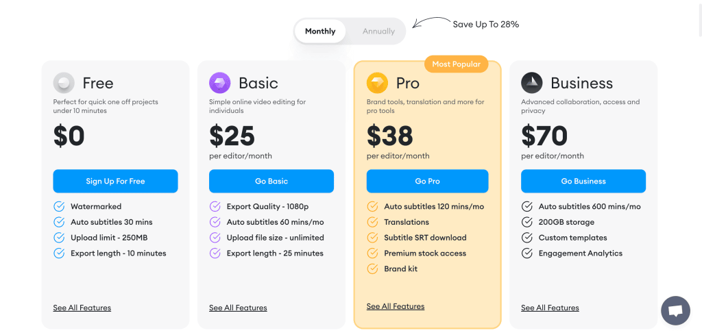 veed.io pricing