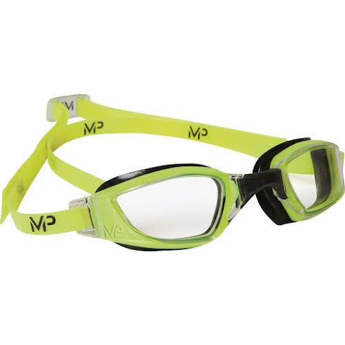 Michael Phelps Xceed Goggles: Yellow/Black with Clear Lens