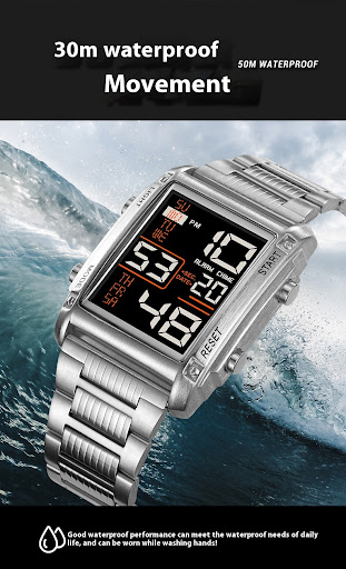 Title 5, SKMEI Square Dial Mens Electronic Sports Watch...