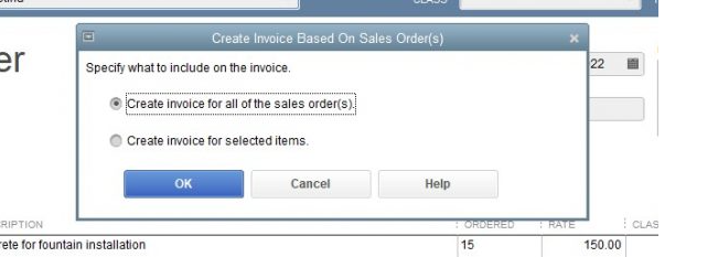 Invoice in Quickbooks