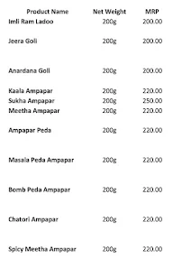 Amritsari Ampapar menu 3