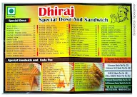 Dhiraj Special Sandwich menu 1