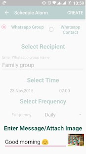 Scheduler for WhatsApp Screenshot