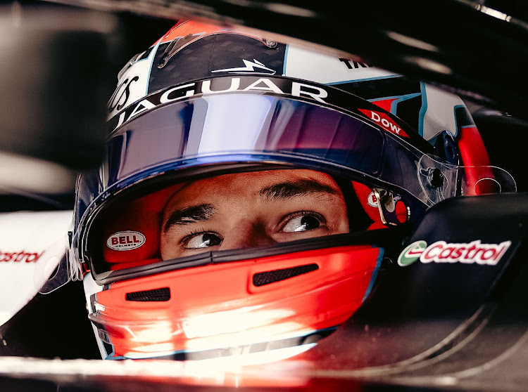 Sheldon van der Linde in the cockpit of the Jaguar I-Type 6.