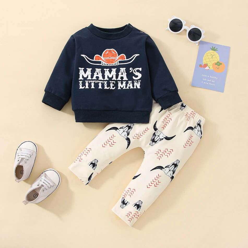 Conjunto de calças compridas estampadas casuais de moda infantil, ideal para conforto e estilo no dia a dia. Perfeito para brincar e se divertir!