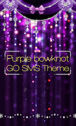 GO SMS PURPLE BOWKNOT THEME