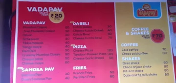 I'M Vadapav menu 