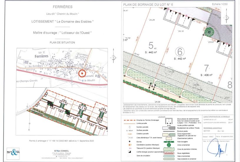  Vente Terrain à bâtir - 442m² à Ferrières (17170) 