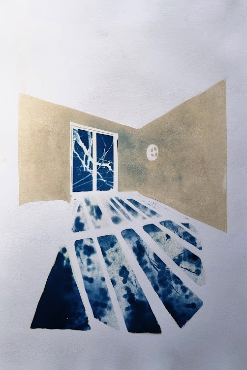 Mandy Johnston, Composed ll. Cyanotype.