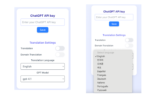 Web Translation with Key