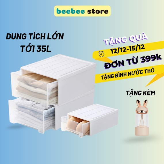 Hộp Ngăn Kéo Trong Suốt, Hộp Đựng Quần Áo, Đồ Dùng Cá Nhân Phong Cách Nhật Bản Q006