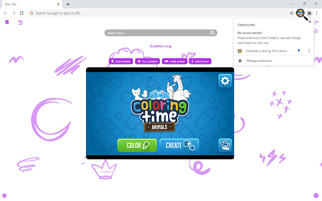 Hellokids Coloring Time Game New Tab