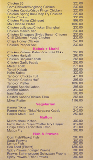 Bhagini menu 2