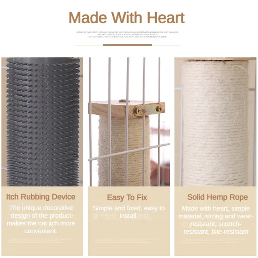 Sisal Hemp Scratching Cat Scratching Pillar Wear Resistant Scratching Claw Nest Inner Cage Soothing Cat Toy Cat Toyscust